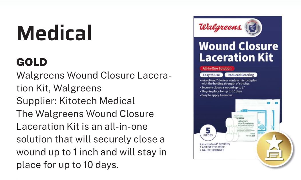 KitoTech’s microMend® Laceration Repair Kit Under Walgreens Private